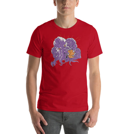 Cthulhu Holding a D20 Role Playing Game Dice - Unisex T-shirt