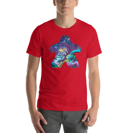 Magical Fantasy Mushroom Forest in a Board Game Meeple Unisex t-shirt