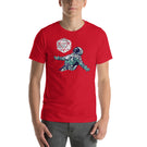 Astronaut with D20 Role Playing Game Dice Moon Unisex T-shirt