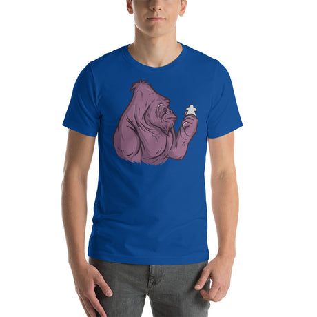 Gorilla Holding a Board Game Meeple Unisex T-Shirt