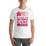 Slide to Activate Game Mode Board Game Meeple Funny Unisex T-Shirt