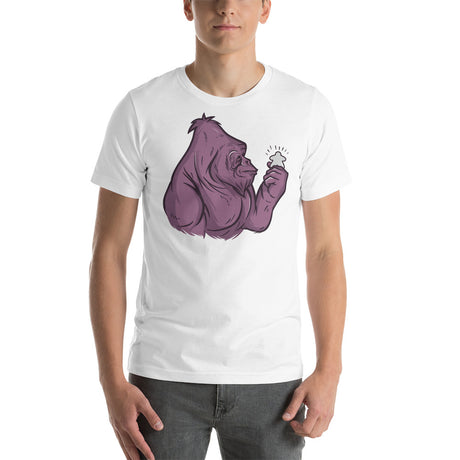 Gorilla Holding a Board Game Meeple Unisex T-Shirt