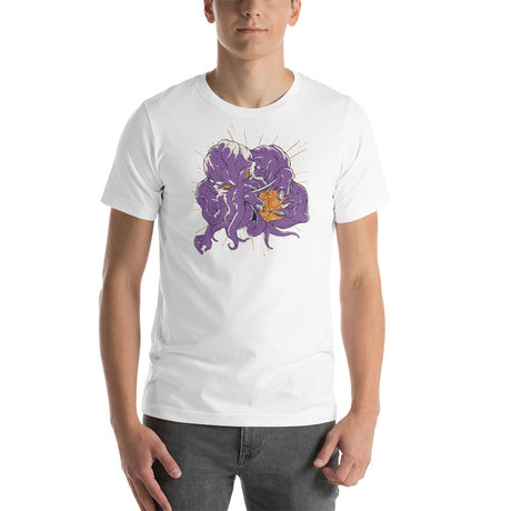 Cthulhu Holding a D20 Role Playing Game Dice - Unisex T-shirt