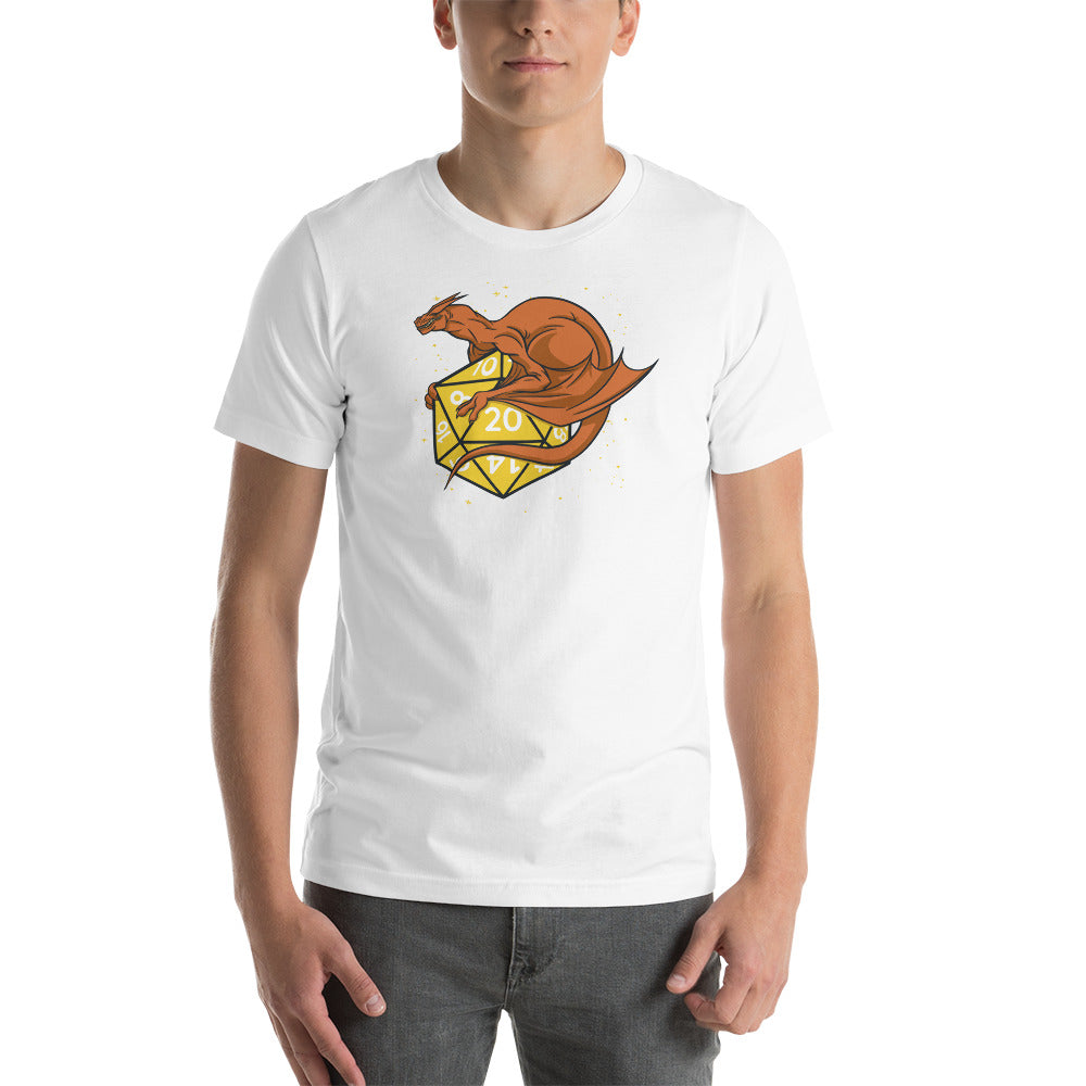 Dragon on D20 Role Playing Game Dice Unisex T-shirt