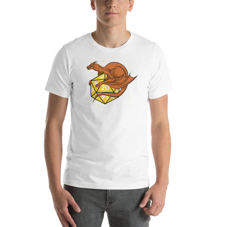 Dragon on D20 Role Playing Game Dice Unisex T-shirt