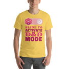 Slide to Activate D&D Mode Board Game Meeple Funny Unisex T-Shirt