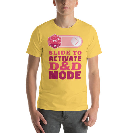 Slide to Activate D&D Mode Board Game Meeple Funny Unisex T-Shirt