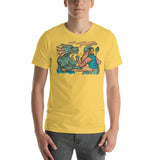 Dragon and Wizard Arms Wrestling Funny Unisex T-Shirt