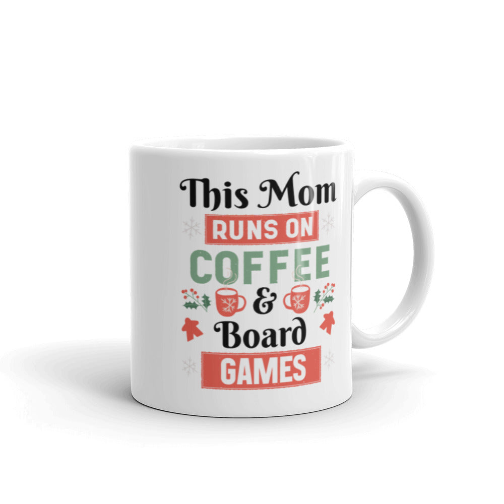 This Mom Runs on Coffee & Board Games Mug - Double Sided