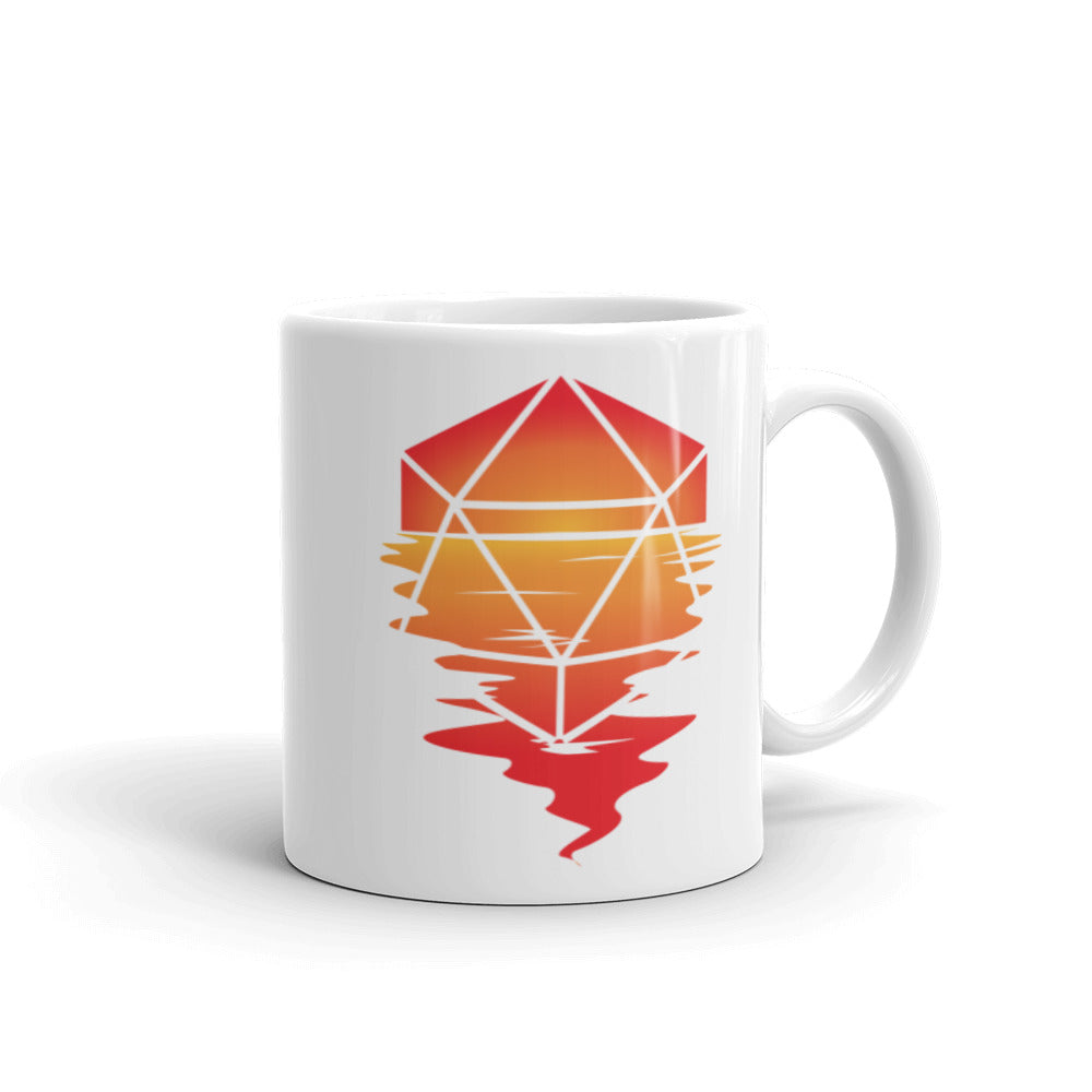 Sunset in a D20 D&D Dice Mug - Double Sided