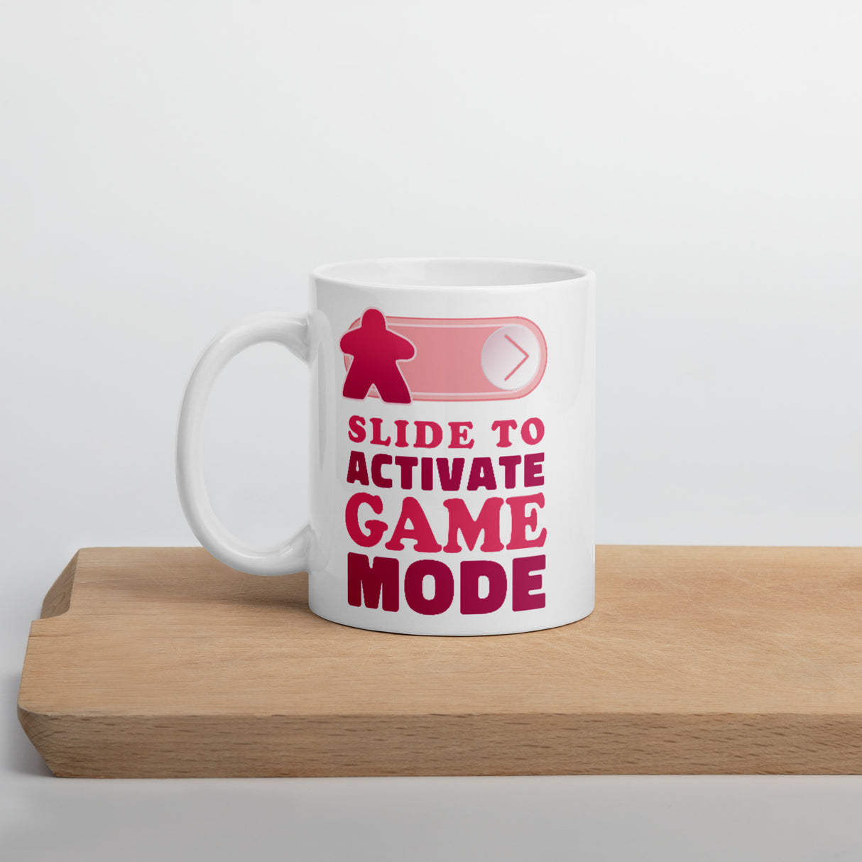 Slide to Activate Game Mode Board Game Meeple Funny Mug - Double Sided