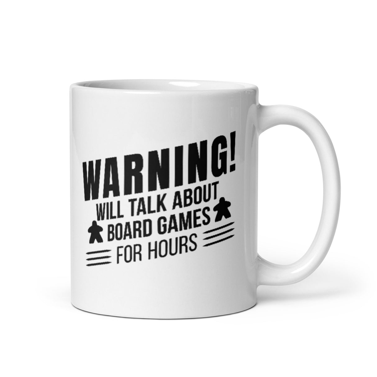 Warning! Will Talk About Board Games For Hours Funny - Funny Double Sided Board Game Mug