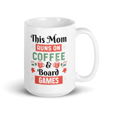 This Mom Runs on Coffee & Board Games Mug - Double Sided