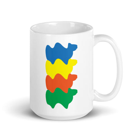 Stacked Camel Meeples Board Game Mug - Double Sided