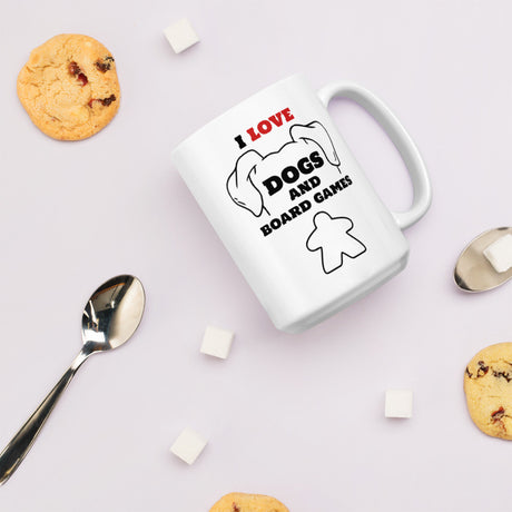 I Love Dogs and Board Games - Double Sided Mug