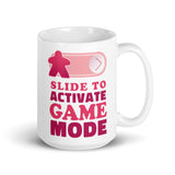 Slide to Activate Game Mode Board Game Meeple Funny Mug - Double Sided