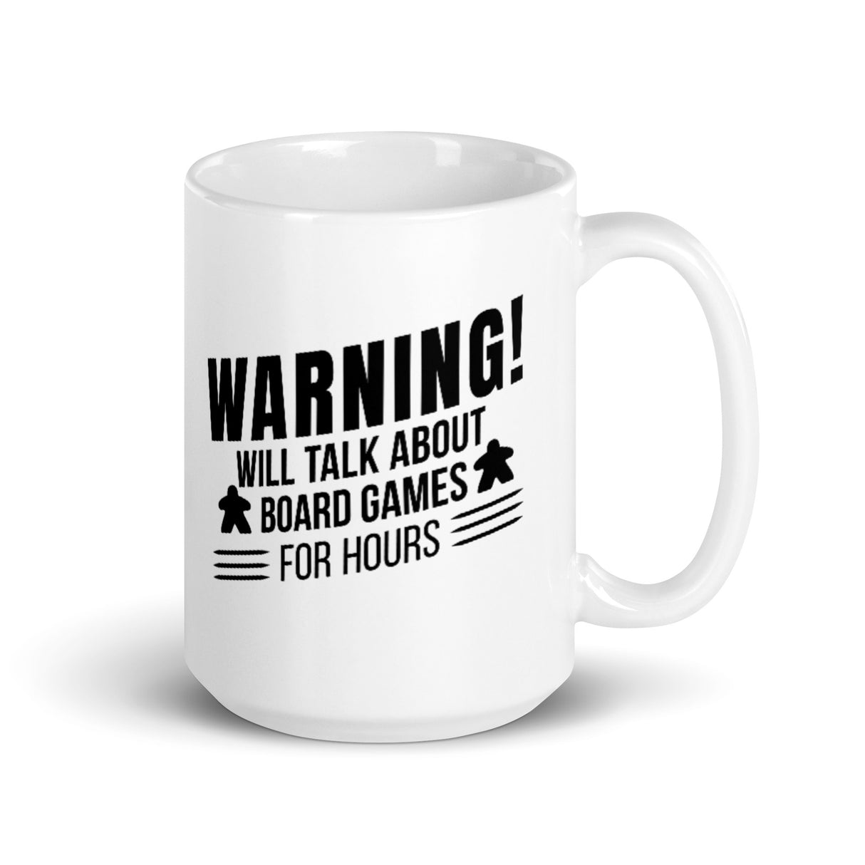 Warning! Will Talk About Board Games For Hours Funny - Funny Double Sided Board Game Mug