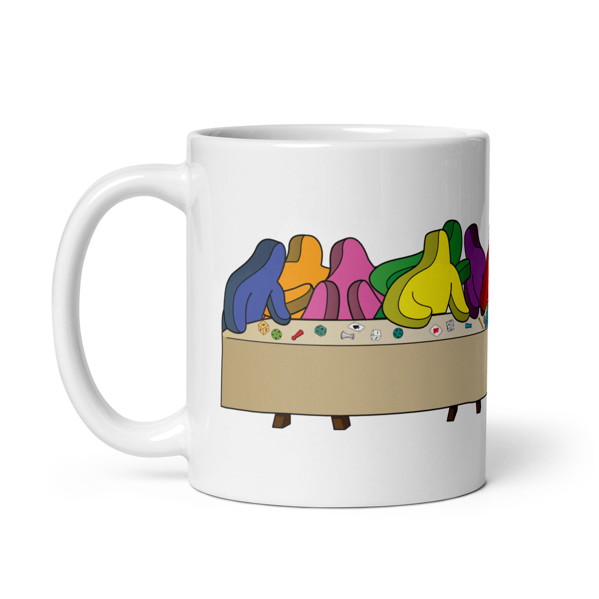 Last Supper with Board Game Meeples Mug